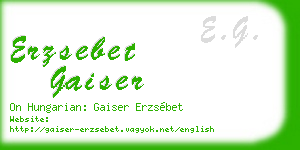 erzsebet gaiser business card